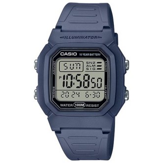 1 - Casio unisex blue digital watch W-800H-2AVES resin case and strap