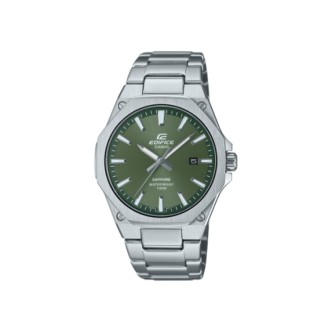 1 - Casio Edifice men's watch green background EFR-S108D-3AVUEF steel case and bracelet