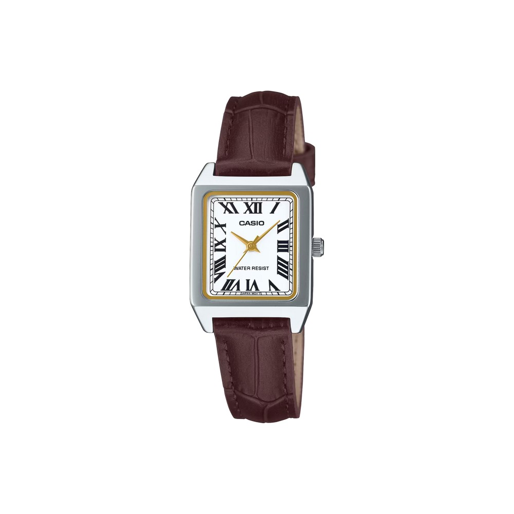 1 - Orologio donna Casio Timeless Standard fondo bianco LTP-B150L-7B2EF cinturino in pelle