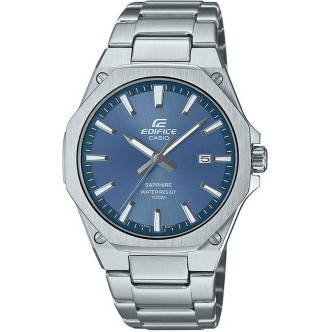 1 - Casio Edifice men's watch, light blue background EFR-S108D-2AVUEF, steel case and bracelet