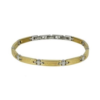 1 - Zancan Hi-Teck men's bracelet in golden steel UHB040