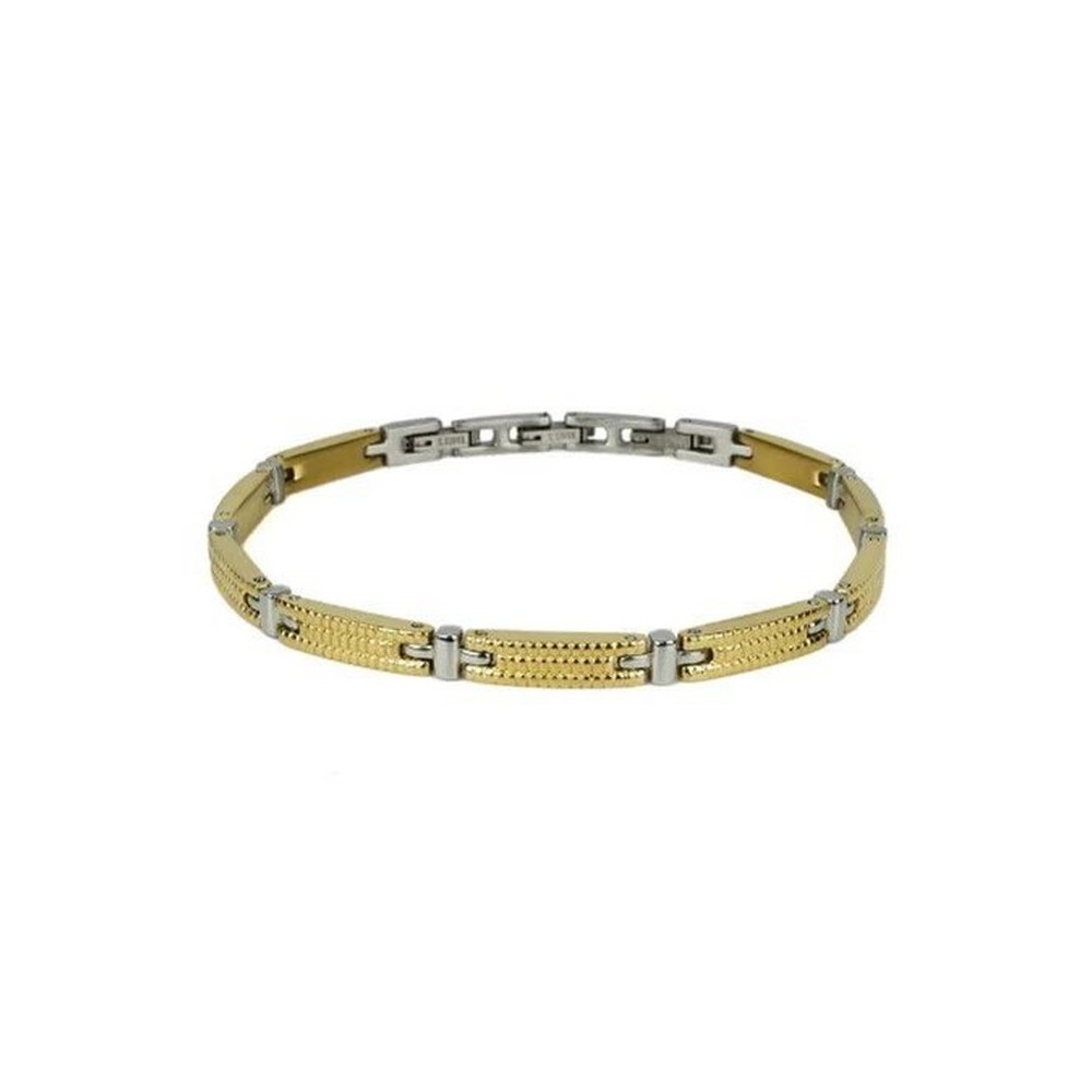 1 - Zancan Hi-Teck men's bracelet in golden steel UHB040