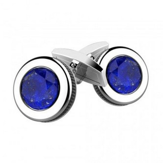 1 - Zancan men's cufflinks 925 silver with blue lapis EXG079-L