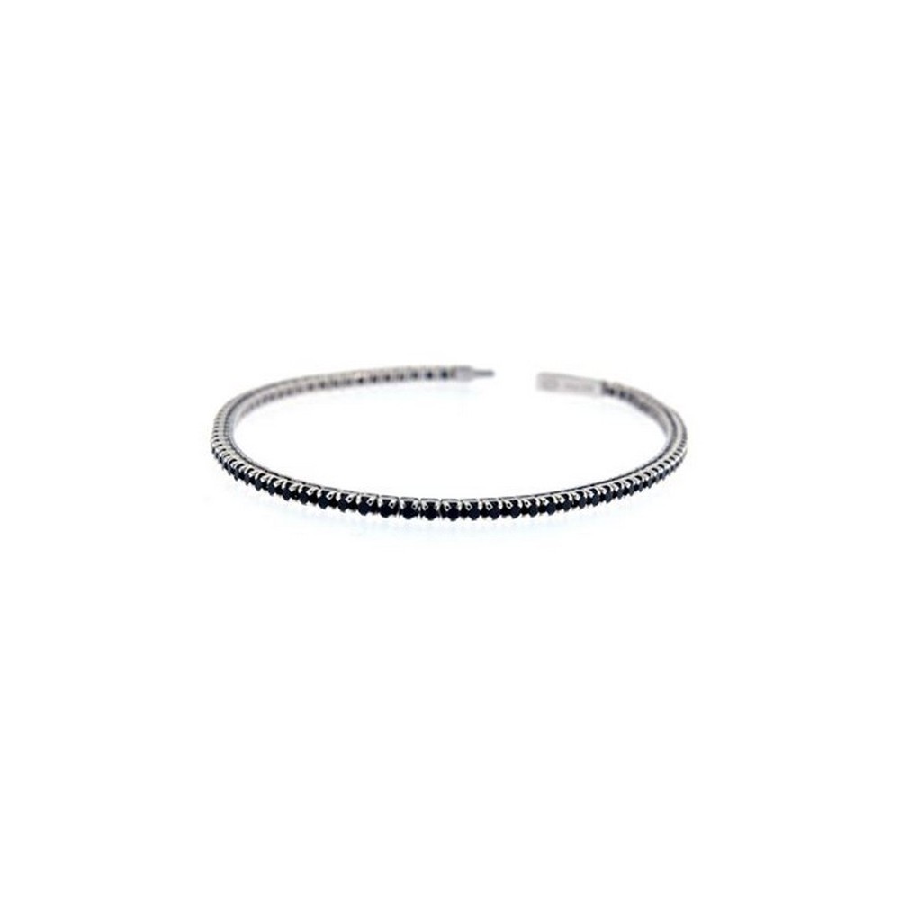 1 - Zancan men's tennis bracelet 925 silver and black zircons ESB077-19