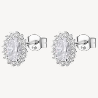 1 - Brosway Kate Fancy FIW58 women's earrings in 925 silver with white zircons