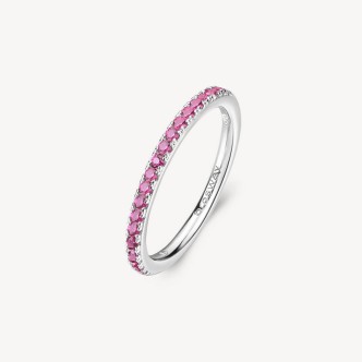 1 - Brosway Fancy women's ring 925 silver with fuchsia zircons FPR69D size. 16