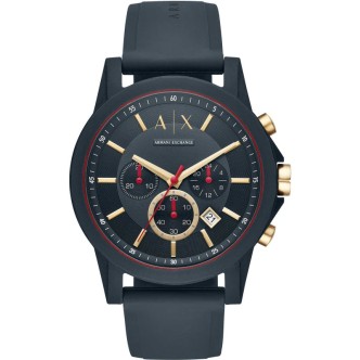 1 - Watch Emporio Armani Nylon Chronograph man analogic silicone strap AX1335 Exchange Outerbanks