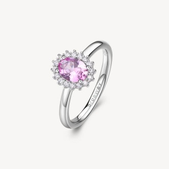 1 - Brosway Kate Fancy women's ring 925 silver with pink zircons FVP73C size. 14