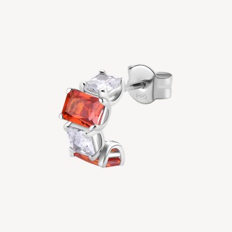 1 - Brosway Fancy women's light point earring in 925 silver FVO08 with red and white zircons