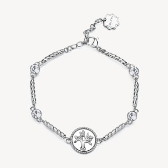 1 - Brosway Chakra mystical elements BHKB156 316L steel women's bracelet with white zircons.