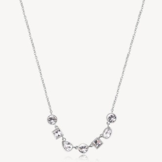 1 - Brosway Symphonia women's necklace in 316L steel with white crystals BYM161