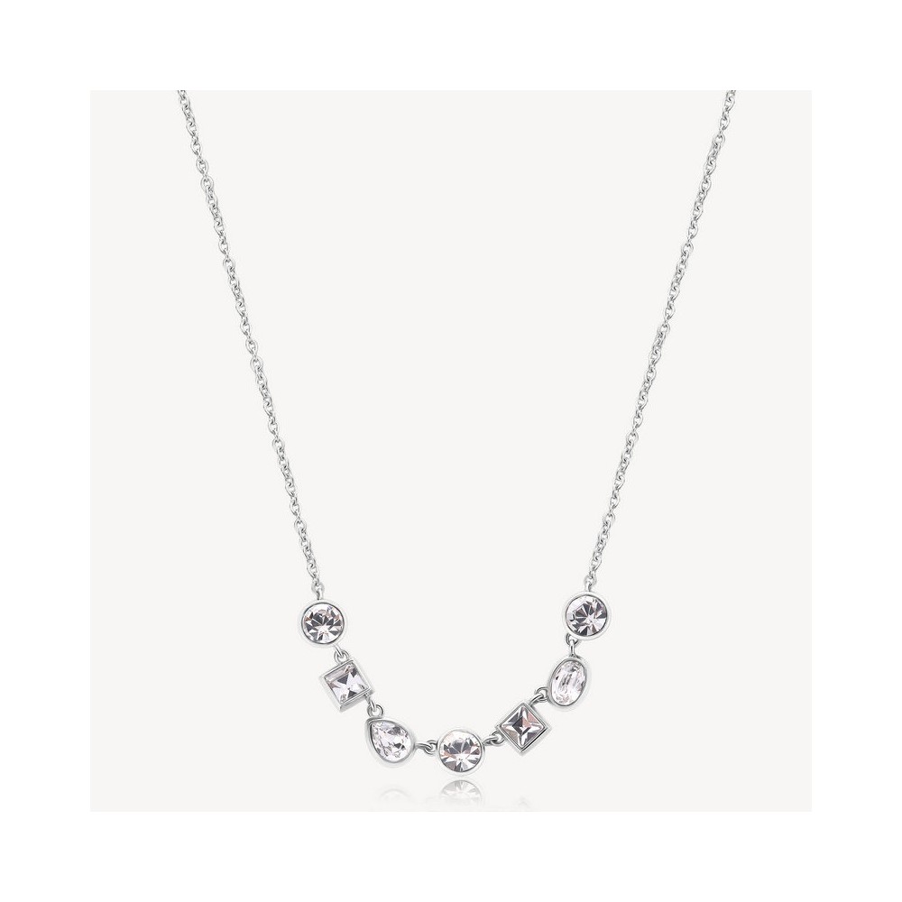 1 - Brosway Symphonia women's necklace in 316L steel with white crystals BYM161