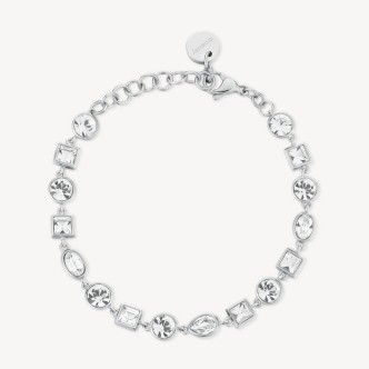 1 - Bracciale donna Brosway Symphonia acciaio 316L con cristalli bianchi BYM168