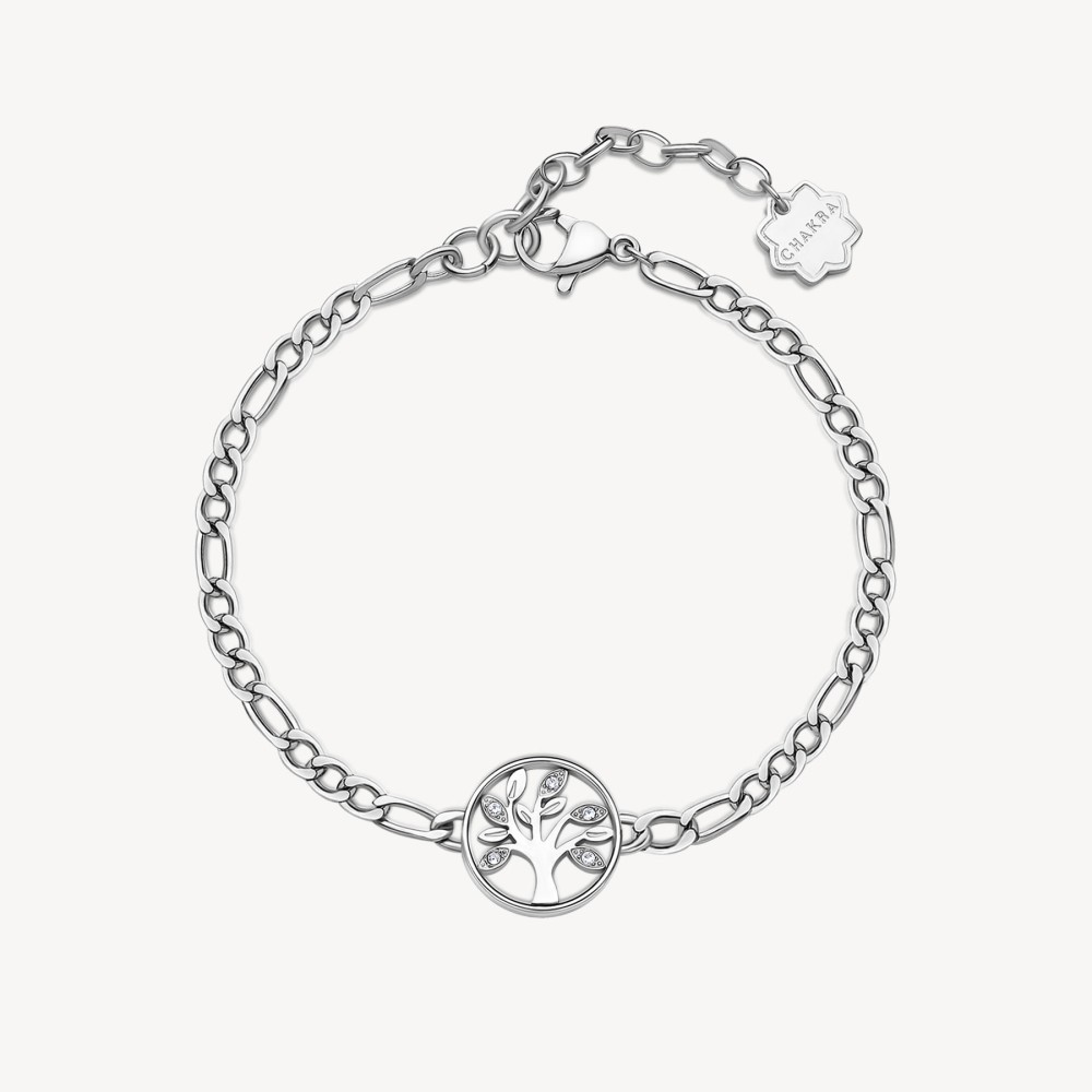 1 - Brosway Chakra BHKE143 316L steel tree of life women's chain bracelet.