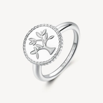 1 - Brosway Chakra women's ring BHKR001C tree of life 316L steel.