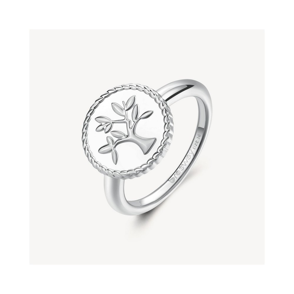 1 - Brosway Chakra women's ring BHKR001C tree of life 316L steel.