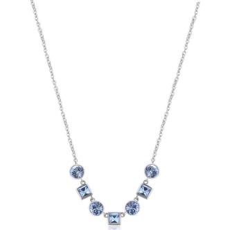 1 - Brosway Symphonia women's necklace in 316L steel with blue crystals BYM163