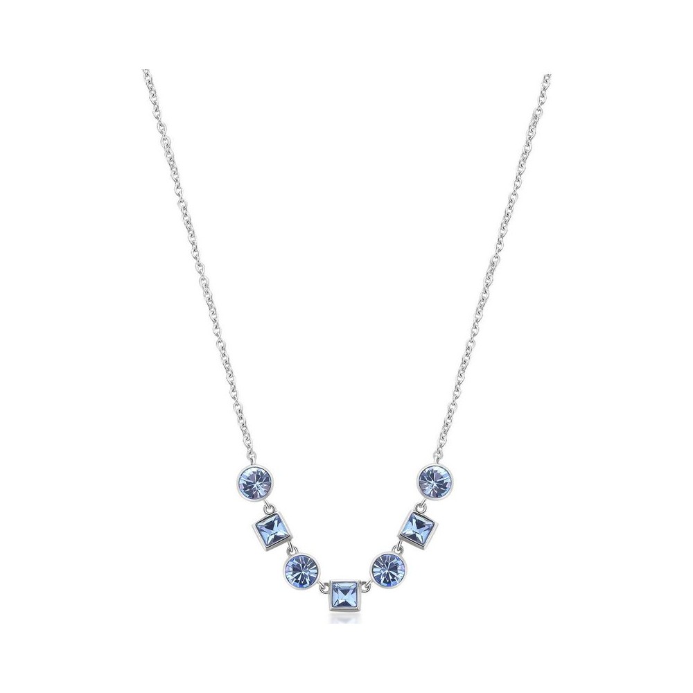 1 - Brosway Symphonia women's necklace in 316L steel with blue crystals BYM163