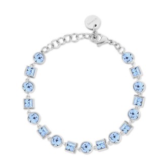 1 - Bracciale donna Brosway Symphonia acciaio 316L con cristalli azzurri  BYM170