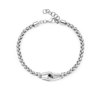 1 - Bracciale uomo Brosway Knocker BKC26 acciaio con maglie a spiga