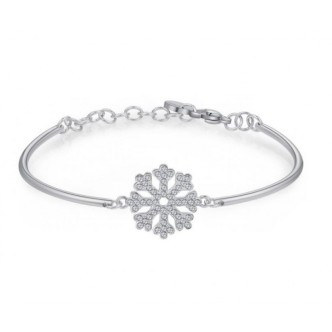 1 - Bracciale Brosway BHK254 fiocco di neve in acciaio 316L e cristalli Swarovski collezione Chakra