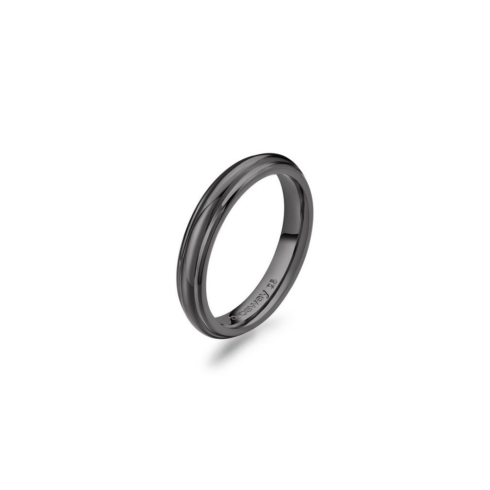 1 - Brosway Knocker BKC33B men's ring in satin black PVD steel size 21