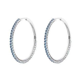 1 - Brosway Desideri women's hoop earrings in steel with blue zircons BEIE020