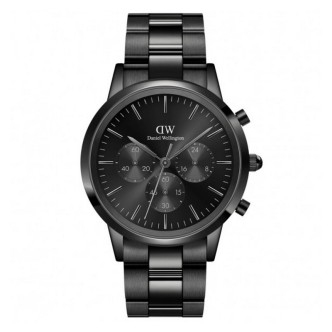 1 - Orologio uomo cronografo Daniel Wellington Iconic Chronograph nero DW00100642 acciaio 316L