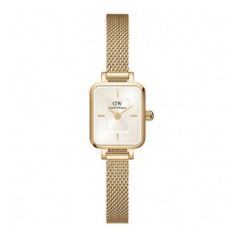 1 - Daniel Wellington Quadro Mini time only women's watch, golden Champagne background DW00100656 316L steel