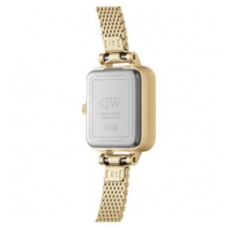 1 - Orologio donna solo tempo Daniel Wellington Quadro Mini dorato fondo Champagne DW00100656 acciaio 316L