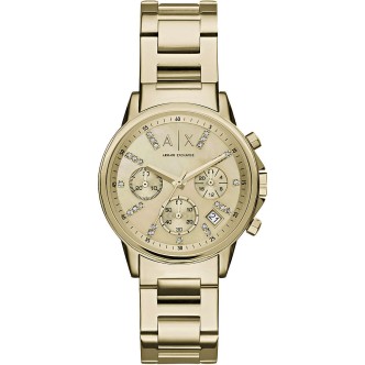 1 - Orologio Emporio Armani acciaio Cronografo donna analogico cinturino in acciaio AX4327 Lady Banks