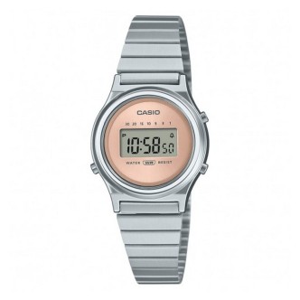 1 - Casio Vintage LA700WE-4AEF women's digital watch with pink steel background