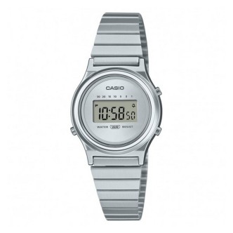 1 - Orologio donna digitale Casio Vintage LA700WE-7AEF fondo grigio acciaio