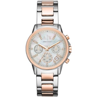 1 - Orologio Emporio Armani acciaio Cronografo donna analogico cinturino in acciaio AX4331 Lady Banks