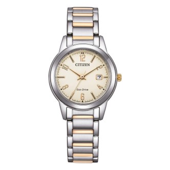 1 - Eco Drive Citizen Lady FE1244-72A women's watch with Mother of Pearl steel background