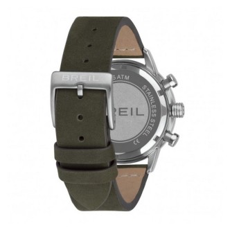 1 - Breil Outrider green men's chronograph watch TW2059 steel with leather strap