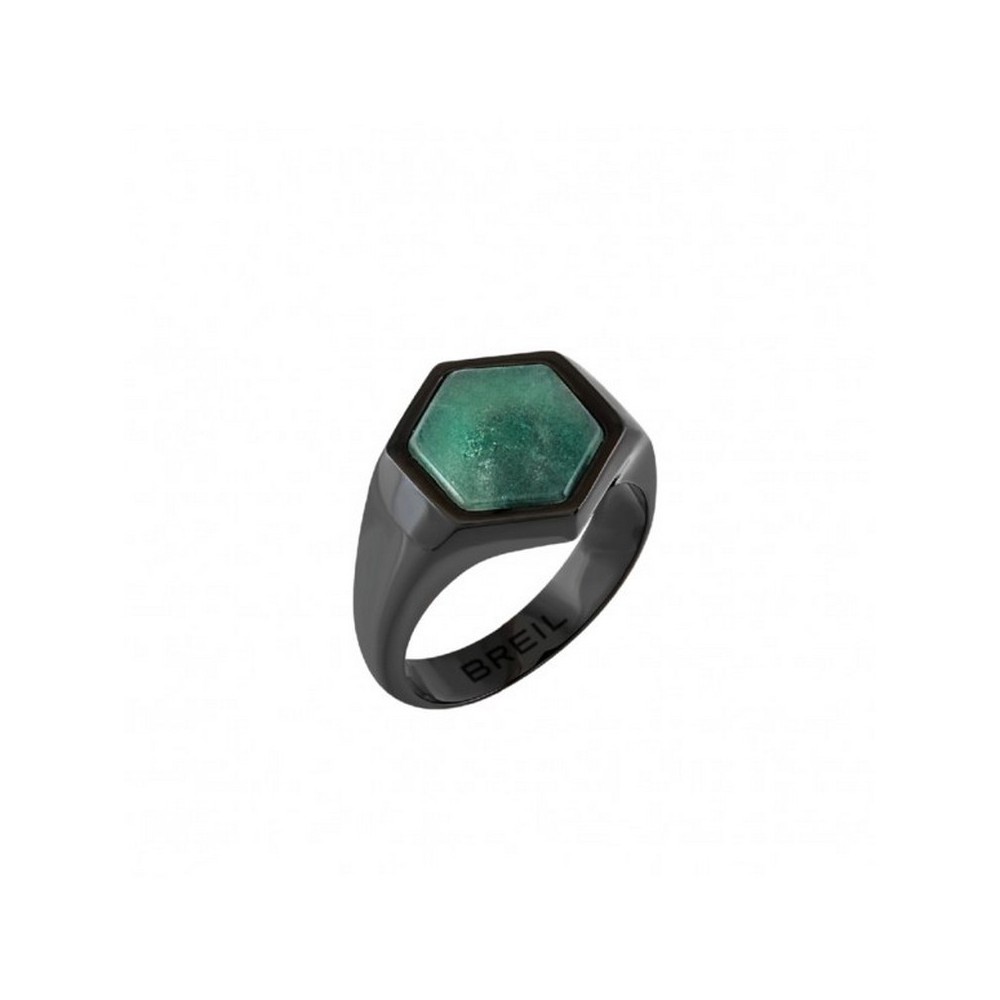 1 - Breil Urban Core TJ3540 steel men's ring with aventurine