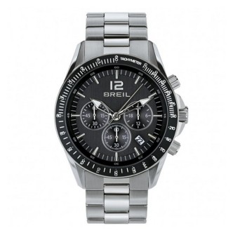 1 - Breil Tyler TW2057 men's chronograph watch in steel, black background