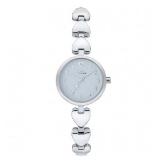 1 - Breil BT Heart EW0691 women's only time watch in steel with light blue background