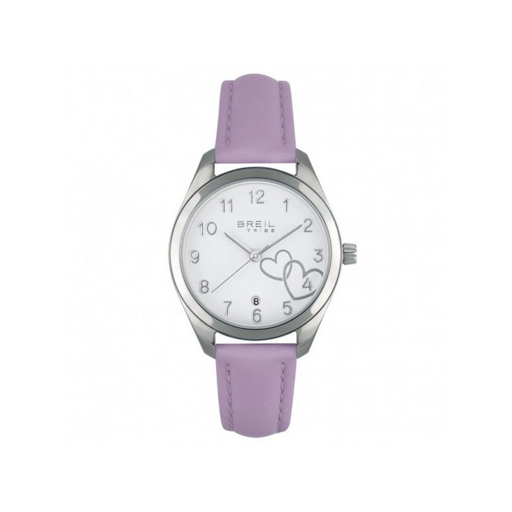 1 - Orologio solo tempo donna Breil Time of Love EW0699 acciaio fondo bianco cinturino in pelle