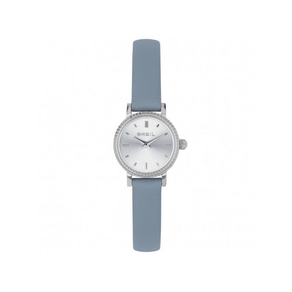 1 - Breil Darling EW0702 women's only time watch, gray background, leather strap