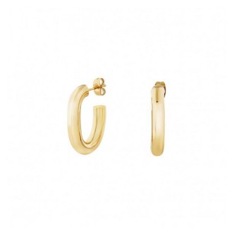 1 - Women's Breil Hoop gold hoop earrings TJ3527 316L steel