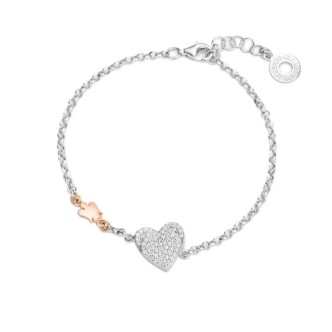 1 - Bracciale donna Roberto Giannotti GIA435 Argento 925 cuore e zirconi bianchi