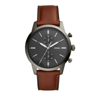 1 - Watch Fossil man Chronograph analogue leather strap FS5522 Townsman