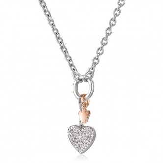 1 - Roberto Giannotti women's necklace GIA439 925 silver double pendant.