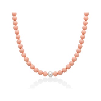 1 - Ciondolo donna corallo rosa Miluna Argento 925 con perla PCL4821