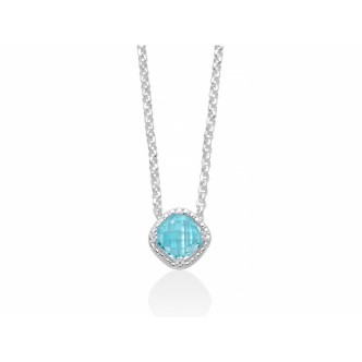 1 - Collana donna Miluna Argento 925 e topazi CLD4538 gemme del Cielo