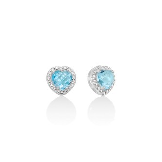 1 - Miluna women's heart earrings in 925 silver and topazes ERD2546 gems of the sky