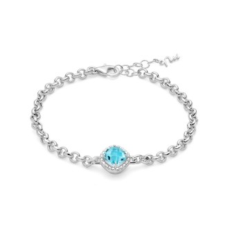 1 - Bracciale donna Miluna Argento 925 e topazi ERD2546 gemme del Cielo