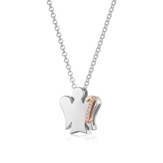 1 - Letter I women's necklace Roberto Giannotti 925 silver with zircons GIA500I Alphabet of Angels